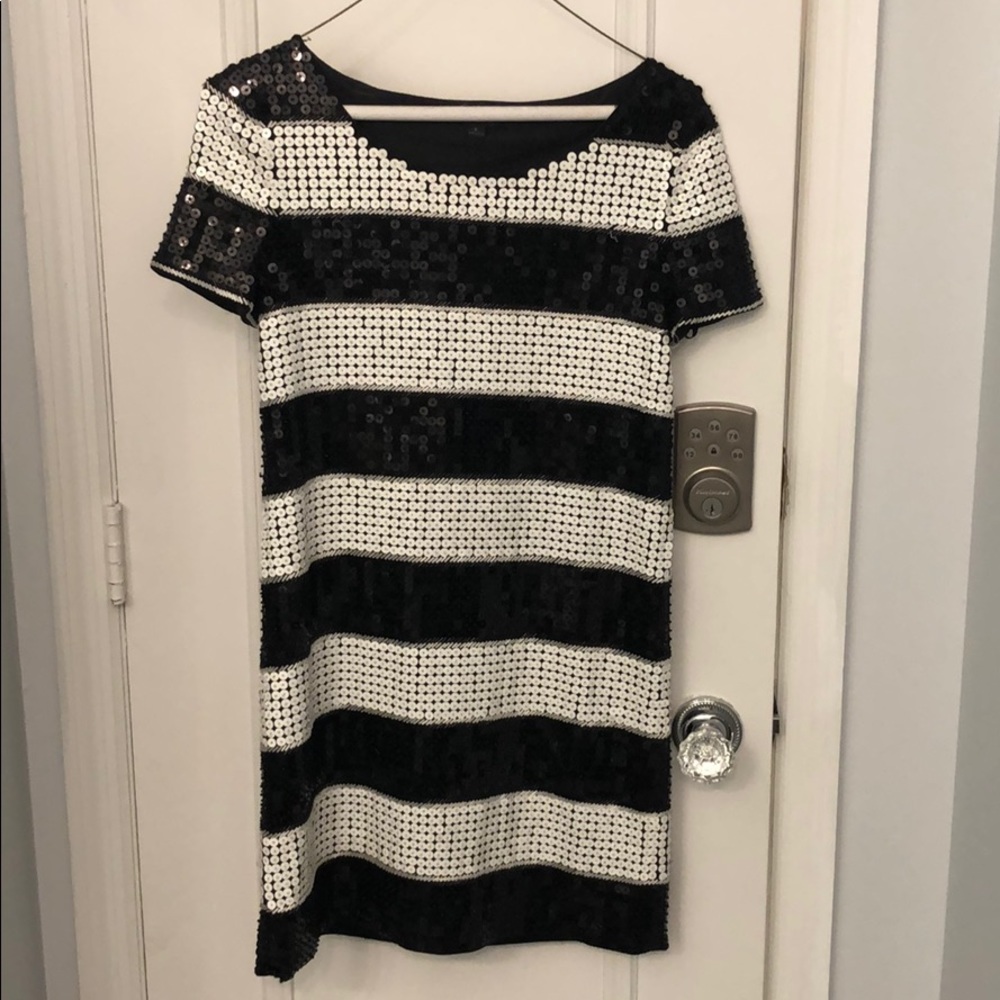 Rachel Zoe beaded shift dress sz P